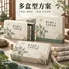 Cajas de embalaje personalizadas para palillos de moxibustión, diseño de caja de regalo herbal estilo chino, caja de cajón, caja de tapa superior e inferior y caja de avión impresa