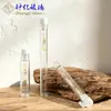 Frasco de tubo de ensayo de vidrio transparente redondo de 2 ml con tapón de cola de caballo, frasco gotero para perfume, frasco de muestra portátil para aceites esenciales