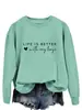 La Vida Es Mejor con Mis Niños Tops de Moda Listos para Usar Amazon Sudaderas de Manga Larga Ebay
