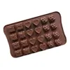 Molde de jabón frío hecho a mano Jane beauty spot 24 rosas caja de regalo amor silicona molde de chocolate molde de caramelo de leche