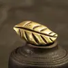 Chaveiro de Cobre Fortuna de Uma Noite Pingente Criativo de Latão Folha de Árvore Amendoim Fortuna Pingente de Uma Folha da Fortuna