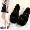 Colección nueva de invierno 2026: Pantuflas de exterior para mujer, de suela plana, forradas de polar, cálidas y de suela gruesa, de algodón