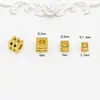 Chapado en Oro de 14K Conservación del Color Tres Capas Cuentas Cuadradas Accesorios para Joyería Hecha a Mano DIY Cuentas Espaciadoras Cuadradas Pulsera de Cristal Cuentas Sueltas