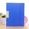 Carpeta de Información Jieyi Color Caramelo A4 con Goma Elástica y Clip de Dos Agujeros, Carpeta de Información Perforada, Archivador con Clip de Dos Agujeros, Separadores A4 para Hojas Sueltas, Libro de Información