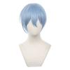 [Heartbeat Home] Peruca Cos de Ovelha de Gelo Prisão Azul Topo de Couro Cabeludo Simulado Cabelo Curto Azul Água