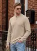 Sudadera pesada para hombre de estilo europeo y americano, de sitio web independiente, con patrón jacquard texturizado, camisa Henley casual suelta talla europea TK
