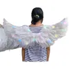 Venta Directa de Fábrica Linterna Brillante Alas de Plumas de Ángel Golondrina Blanca en Forma Mesa Modelo para Actuaciones Escénicas de Adultos y Niños