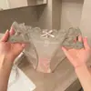 Como humo y sueños~ Bragas sexys de encaje estilo francés para mujer, con un diseño puro y seductor, con aberturas en las piernas caladas, cómodas y transpirables, y entrepierna de algodón puro