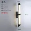 Nova luminária de parede longa estilo chinês em mármore sintético para sala de estar, quarto, parede de fundo, hotel, villa, iluminação decorativa de corredor