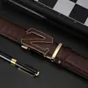 Directo de Fábrica cinturón de cuero para hombre hebilla automática de cuero nueva letra tendencia de negocios cinturón de hombre cinturón para jeans