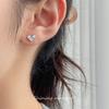 Brincos de prata de lei S925 Nalan estilo ins fresco e doce design de nicho requintado cheios de diamante coração E6013