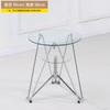 Mesa de Negociación Mesa de Cristal Mesa Redonda Vidrio Templado Mesa Redonda Pequeña Mesa Redonda de Cristal Moderna y Sencilla Combinación de Mesa y Silla Mesa Redonda de Cristal