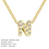 Collar con Colgante de Nombre Hip-Hop Emanco Incrustado con Circonita Collar de Letras Empalmadas Joyería Listo para la Venta