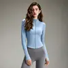Chamarra de yoga para ir al trabajo, conjunto de yoga para mujer con cuello alto, chamarra con cierre y ajuste en la cintura, pantalones de yoga elásticos de cintura alta para mujer en el gimnasio