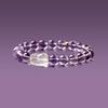 Pulsera de amatista de Brasil para mujer, pulsera de cristal blanco valiente, joyería original para regalo de novia, venta al por mayor
