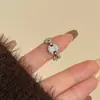 Piercing de Nariz com Contas de Zircônia Microincrustadas em Cobre para Mulheres, Exquisito, Compacto, Moderno, Luxo Leve, Sensação de Alta Qualidade, Anel Ajustável para Dedo Indicador