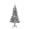Árvore de Natal Artificial PVC Flocado de Chão 1,41m Base de Ferro Retardante de Chama Suporta Dropshipping para Decoração de Feriado