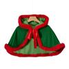 Boa qualidade, pele de coelho com boné xale de natal roupa de natal festa de feriado capa com capuz fantasia de natal