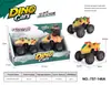 Juguete de motocicleta de dinosaurio para niños transfronterizo, de fricción, todoterreno de simulación, dinosaurio de cuatro ruedas, de fricción, para niños