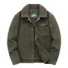 Chaqueta de lana de cordero para hombre otoño e invierno forro polar engrosada con relleno de algodón ropa de trabajo casual chaqueta con relleno de algodón chaqueta retro de pana hombre
