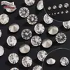 Zircón Redondo AAA Chapado Zircón de Espalda Puntiaguda Diamante Multifacético Deslumbrante DIY Arte de Uñas Cristal Sintético Zircón