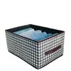 Caja de almacenamiento con estampado de pata de gallo, caja de almacenamiento plegable para armario de gran capacidad, caja de almacenamiento multifuncional para ropa del hogar, gruesa y duradera