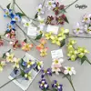 Nova flor de íris artificial com 3 cabeças, adequada para decoração de casa, exibição na sala de estar, adereços de fotografia de casamento e arranjos florais