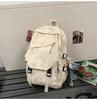 Mochila Casual de Grande Capacidade Estilo Coreano para Alunos do Ensino Fundamental, Médio e Universitário, Mochila para Computador para Homens, Bolsa de Viagem Escolar Tendência e Descolada para Mulheres