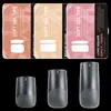 Uñas Postizas para Uñas Artísticas, Uñas Cuadradas Semi-Adhesivas Completamente Mate, No Requieren Lima, Puntas de Uñas Postizas Extendidas, Uñas Portátiles para Año Nuevo