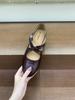 Sapatilhas Prateadas Estilo Francês, Bico Redondo, Tiras Cruzadas, Sapatos Baixos de Boca Rasa, Sapatos de Couro Preto, Sapatos Retro Mary Jane para Mulheres