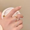 Anillo Francés Dulce de Mariposa Luz Lujo Exquisito Sentido del Diseño Combinable 2024 Nuevo Anillo de Dedo de Mariposa con Cuentas y Esmalte de Gotas