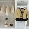 ¡Le En Estilo Coreano BabyRetro! Conjunto de Dos Piezas Otoñal Original para Niñas: Top Falso de Dos Piezas y Pantalones de Lunares Estilo Linterna