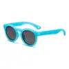 Óculos de Sol de Silicone para Crianças, Óculos de Sol Polarizados Anti-UV da Moda para Bebês, Óculos de Sol Fofos com Armação Redonda para Bebês de 0 a 4 Anos