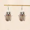 Venta Caliente Transfronteriza Encantadores y Lindos Pequeños Fantasmas Fantasma Acrílico 2D Planos Aretes Aretes de Decoración de Halloween