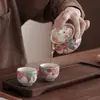 Juego de Té Kung Fu 2026 Nuevo Modelo Lujo Ligero Set de Regalo de Gama Alta Estilo Chino Cerámica Ru Caja de Regalo para Oficina y Negocios