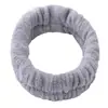 Anillo para el pelo de mujer de moda transfronterizo Banda para el pelo de maquillaje para casa Banda para el pelo semiacabada Felpa linda de color sólido Pulsera de lavado para la muñeca