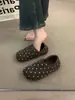 2026 Zapatos Nuevos de Algodón Slip-on Zapatos de Felpa y Piel Mocasines Cálidos para Mujer Estilo Retro Puntos Birkenstock Fieltro Otoño Invierno
