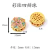 Accesorios estilo chino Chapados en oro Cuentas espaciadoras Pulsera hecha a mano para DIY Cadena para teléfono Color del Dios de la Riqueza Amarillo Colgante de la fortuna que conserva el color Agujero grande Venta al por mayor