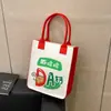 Bolsa de Compras de Fieltro de Gran Capacidad con Tapa Abierta de Moda con Impresión de Logo, Bolso de Mano para Mujer, Bolsa de Regalo, Bolsa de Bienestar