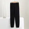 Calça de Pijama Masculina de Seda Gelada Fina para o Verão Solta Tamanho Grande Calça de Casa Pode Ser Usada ao Ar Livre Calças Jogger Repelentes de Mosquitos Ar Condicionado