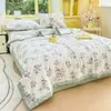 Colcha de verano estilo ins, algodón lavable, lavable a máquina, colcha fina de verano para aire acondicionado, colcha de verano de regalo, fibra de soja grado A maternal e infantil