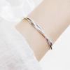 Anillo Möbius de Plata 9999 Pulsera de Plata Esterlina para Hombre y Mujer Pareja Pulsera de Plata Regalo Pulsera Abierta para Novia