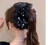 Pinza de Burbuja Floral Esponjosa de Atmósfera Veraniega 2025 Nuevo Pinza de Tiburón de Alta Gama para el Cabello en la Parte Posterior de la Cabeza