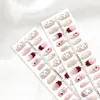 Novas Unhas Postiças Brilhantes Estilo Chinês Olho de Gato, Unhas Pré-Fabricadas, Adesivos de Unha Estilo Desenho Animado Chinês Ins, Unhas Postiças Atacado