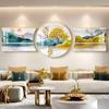 Pintura Colgante de Pared de Fondo de Sofá con Buen Significado, Pintura de Paisaje Moderna Simple de Lujo Accesible, Nueva Pintura Decorativa de Sala de Estar de Alta Gama y Atmosférica