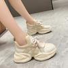 Zapatos Chunky para Mujer 2026 Nuevos de Primavera Plataforma Suela Gruesa que Aumentan la Altura Zapatillas Casuales Zapatos Blancos