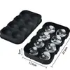 Conjunto de Bandejas de Gelo de Silicone Mais Vendido Transfronteiriço, 6 Quadradas e 6 Redondas, Fácil de Desenformar, Moldes de Gelo em Cubo e Gelo em Bola de Silicone de Grau Alimentício