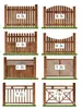 Postes de Madeira Carbonizada Anti-Corrosão para Cercas Externas, Cerca de Jardim e Pátio, Grade de Cerca Divisória Inserida no Solo