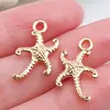 Pingente Cruzado Liga de Ouro Kc Estrela do Mar Cavalo Marinho Pingente Oceano Acessórios Pulseira Colar Kit de Materiais para Joias Pequenas DIY