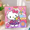 Pintura de Diamantes para Niños Kuromi Hecho a Mano DIY Pintura de Pegatinas de Diamantes Sanrio Pintura de Diamantes con Diamantes Completos 5D Tamaño Pequeño
